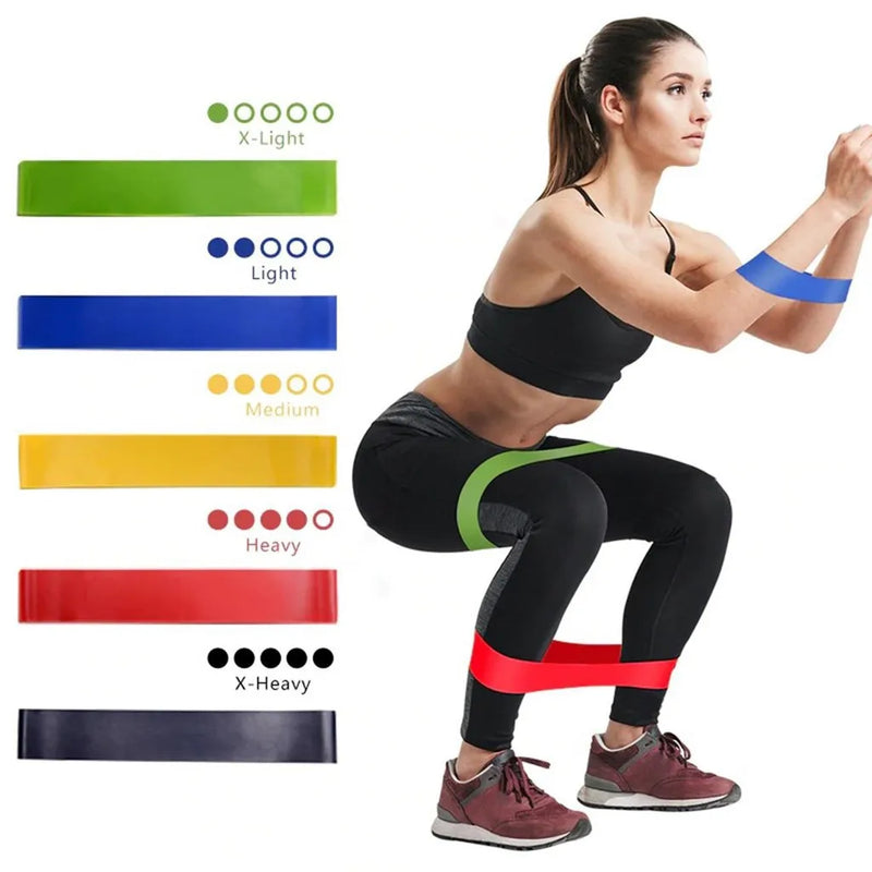 Kit com 5 Faixas Elásticas para Exercícios - Multifuncional para Yoga, Fisioterapia e Treino