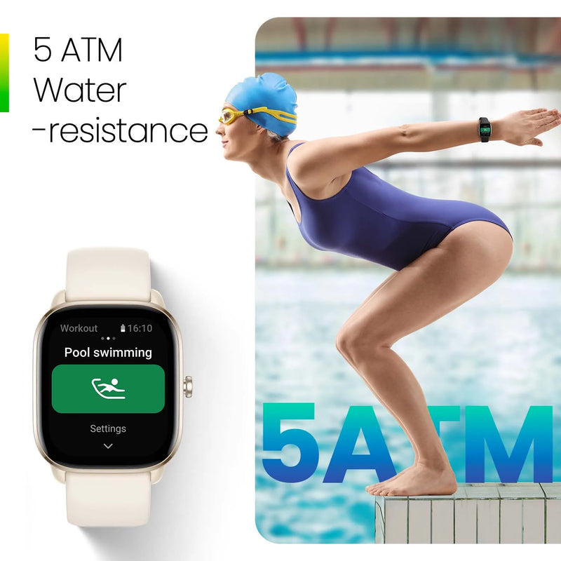 Smartwatch Amazfit GTS 4 Mini Rosa - Rastreamento Completo de Saúde e Fitness com Alexa Integrada, Compatível com iOS e Android